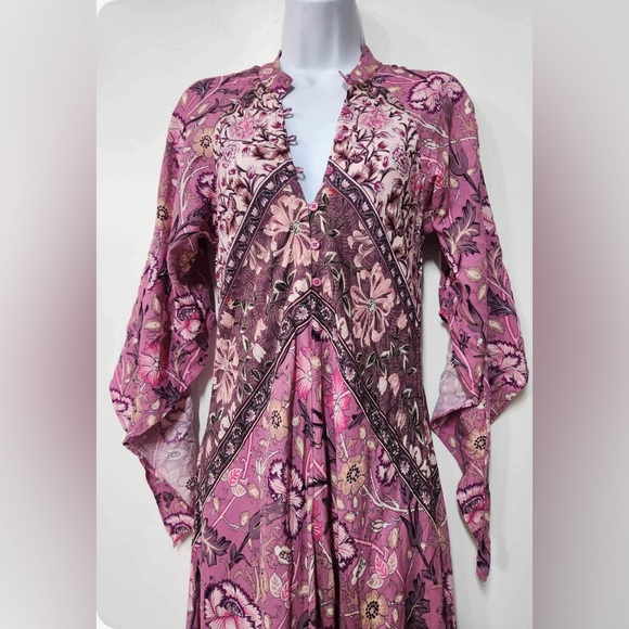 Free People Jen's Pirate Booty Baroque Hyacinth Gown Size XS $283. B14 - Picture 7 of 8